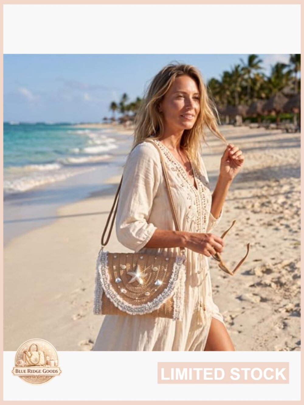 Woven Mesh Handbag Straw Tote Crochet Summer Beach Purse Shoulder Bag Boho - Picture 6 of 7